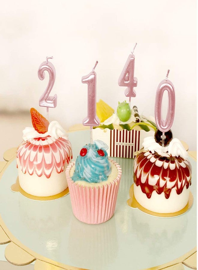 XNOVA 1st Birthday Candle First Year Pink Happy Birthday Number One Candles for Cake Topper Decoration for Party Kids Adults Numeral 1 10 100 11 21 16 14 12 18 13 11 91 - Image 3